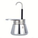 1pc Portable Stainless Steel Moka Pot for Travel and Outdoor Use - Perfect for Home and Camping