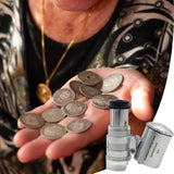 60X Mini Microscope Pocket Magnifier Mini Portable Handheld Microscope With Built-in LED Light Jewelry Magnifier Magnifying With