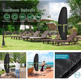 1 Set 420D Waterproof Outdoor Parasol Cover Fits Cantilever Offset Umbrella 210 45 X 72/32 Cm