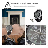 CRUSHER Portable Manual Tobacco Grinder Watch Zinc Alloy Dry Herb Spice Herbal Crusher Grinders for Smoking Accessories