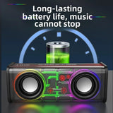 V8 Transparent Speakers Bluetooth 5.0 Wireless Double Bass Diaphragm Subwoofer Music TWS RGB Light Mini Party Loudspeaker