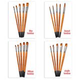 32/28 Pcs Paint Professional Water-color and Gouache Painting Nylon Hair Birch Handle Brushes for Beginner