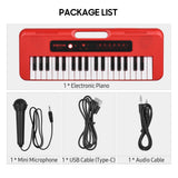 BIGFUN 37 Key Children Electronic Portable Multifunction Kids Keyboard Musical Toy Piano with Mini Microphone
