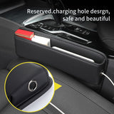 Polyurethane organizer leather for car hollow seats with reserved charging holes