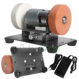 110V-220V Mini hine Table Coarse and Fine Double Wheels Household Electric Grinding Polishing 100W