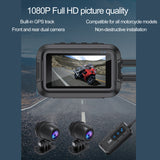 Motorcycle Special Driving Recorder DVR 3.0 Inch Waterproof Screen With Dual 1080P Cameras Support Wifi Connect Phone GPS Track