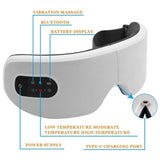 Hot Compress Massager Smart Care Device with Music for Migraines Relax Reduce Eye Strain Dark Circles Improve Sleep