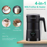 1pc, Electric Milk Frother, Household Fully Automatic 4-in-1 Function Frother, Hot And Cold Stirring Coffee Latte Art Milk Frother