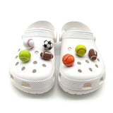 7PCS Mini 3D Ball Hole Charms DIY Matching Decoration Replacement Golf Tennis Softball Fit Clogs Sandals Shoe