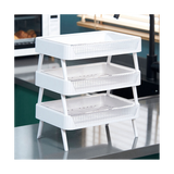 Prepare Dishes Rack Home Table Hot Pot Vegetables Fruit Display Shelf Kitchen Storage Collapsible Dish Holder L