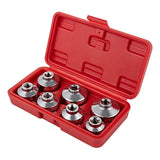 7-Piece Set Of Steel Cap 24-38MM Oil Socket Wrench Hand Filter Removal And Assembly Tool