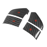 Steering Wheel Button Decor Wearproof Carbon Fiber Steering Wheel Switch Button Trim Stylish Easy Installation for Cars