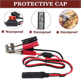 2 Pack 40CM 16AWG Battery Alligator Clips to SAE Quick Release Adapter Connectors Extension Charging Cable Built-in 10A Fuse