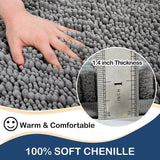 (dark gray) Bathroom Rug Extra Soft Thickened Absorbent Plush Bathroom Rug Machine Washable Non-slip Plush Bathroom Mat Dry Plush Bathroom Rug For Bathroom Shower