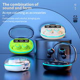 T65 Wireless Bluetooth Earphone Headphones Outdoor Sport Headset 5.3 With Charging Bin Display Touch Control Earbuds for Music