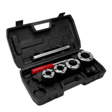 4 minutes - 1 inch hine, manual reamer thread wrench, reamer, gaanized pipe threading hine