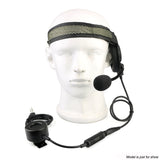 EH060K K-Head Dual Needle Single-Sided Round Waterproof PTT Headset - Green (C9069A)