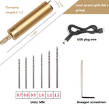 Mini USB Electric Drill Handheld Punch Drill 5V Electric Hand Drill Handmade Jewelry Drill