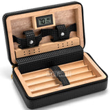 CLA-23KW1 Portable Humidor Box with 4 PCS Humidifier Pack for Travel Smoking Set - Cigar