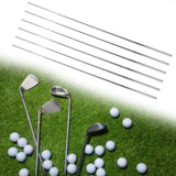 6 Pieces Iron Supplies Stainless Steel 39inch Golf Club Shafts for Outdoor Women Men Practice Golfer Training
