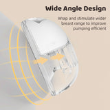 Wearable Hands Free Electric Breast Pump for Breastfeeding 4 Modes 12 Suction Level Low Noise Built-in Battery