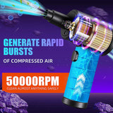 Mini Air With Extra Nozzle 130000RPM Turbo Jet Fan Wind Speed 52m/s Electric Blower Multifunctional Blowing Dust Dryer