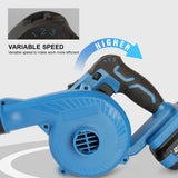 Cordless Kit Jobsite Blower Fast Charger 3 Variable Speeds for Blowing Dust, Leaf Light Duty Worhop Cleaning