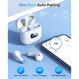 Wireless Earbuds IPX5 Waterproof Stereo In-Ear Earphones 35Hrs Playtime Fit For Sports Workout Gaming White