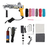 2 in 1 Cut Pile Loop Pile Electric Rug Gun Machine Starter Kit 40 Stitches Per Second DIY Tufting Machine for Beginners 100240V UK Plug