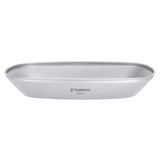 TOMSHOO Titanium Serving Platter Lightweight Camping Baking BBQ Plate Tray for Salad Pasta Snac Cookies