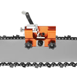 Chainsaw Sharpener Jig Orange With 5 Burr For 4-22 Inch Chainsaw And Electric Saw
