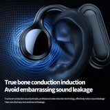 Real Bone Conduction Headphones Bluetooth 5.2 Wireless Earphones Waterproof Sports Headset with Mic for Workouts Running Driving
