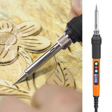 Handskit 90W Digital Display Soldering Iron Set Internal Heating Thermostat Adjustable Temperature Lcd Digital Display Soldering Iron With Switch With Hibernation Iron