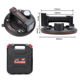 220KG Load 8-inch Electric Vacuum Suction Cup with Pressure Gauge - Heavy-Duty Hand Tool for Glass and Ceramic Tile Lifting. 1500mAh