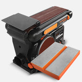 750W Abrasive Belt Sanding Machine Woodworking High-Power Electric 220V Sandpaper Polishing Machine 0-45° Angle Adjustable