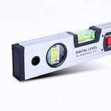NEW 40cm/60cm/80cm Electronic Digital Display Aluminum Alloy Angle Incometer Laser Infrared Magnetic Level Ruler