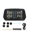 Alarm Tire Sensor Reliable Durable Monitoring System Solar Power Auto Security Tyre Pressure Control TPMS For 5 Tires
