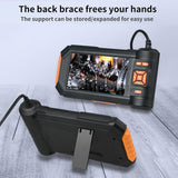Premium HD 1080P Endoscope with 5'' LCD Screen - 8 Adjustable LEDs, Bracket & Dual-Lens Inspection Camera
