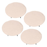 Outdoor Step Stones Decorative Polypropylene Resin Stepping Stones with Ground Stakes for Lawn Garden Pathway Round Beige