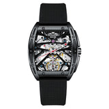 GUANQIN Leather Strap Watch Mens Automatic Tourbillon Waterproof Watch Luxury Brand Mechanical Accessories Men Relogio Masculino