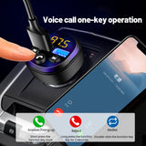 Wireless Bluetooth 5.0 Car MP3 Player Handsfree FM Transmitter Audio Dual USB Fast Charger Support  U Disk Play