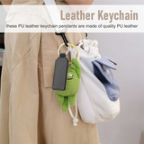 20 Pieces Sublimation Blank Keychains PU Leather Pendant Heat Transfer Keychain Ornament for Making