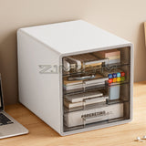 Desktop Box Vertical Multi-layer Drawer Document Shelf Transparent Visible Office Storage Cabinet For Stationery