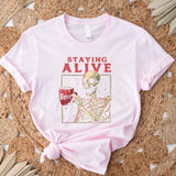 Fashion Round Neck Loose Letter Digital Printing Short Sleeve