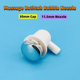 Φ11.5mm 30mm ABS Cover Bubble Chromed Cap PVC Base Hot Tub Air Massage Bathtub Jet Nozzle