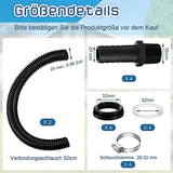 Accessories 2 Connection Set 25 Mm Rain Butt With Hoseclamps IBC Barrel Connector For Rainwater (50 Cm)