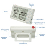 8-in-1 Indoor Monitor Portable Air Quality Detector for CO₂/HCHO/TVOC/CO/Temperature/Humidity/External Temperature