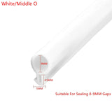 10M Plastic Steel Door Window Sealing Strip Silicon Rubber Door Window Seal Draft Stopper Hollow Bulb Barb Tubular Gasket O Type