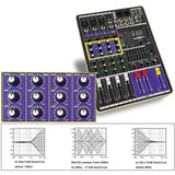 4 Channel Bluetooth 99 Effect Mixer LCD Screen MP3+48V Phantom Power Home Performance USB Sound Card Small Mixers US EU Plug