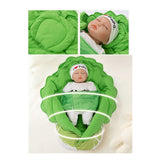 Funny Crystal Veet Cabbage For 0-6 Months Old Newborn Baby Warm Blanket Swaddle Quilt